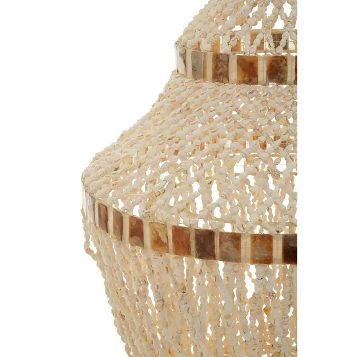 Bowral Natural White And Amber Pendant
