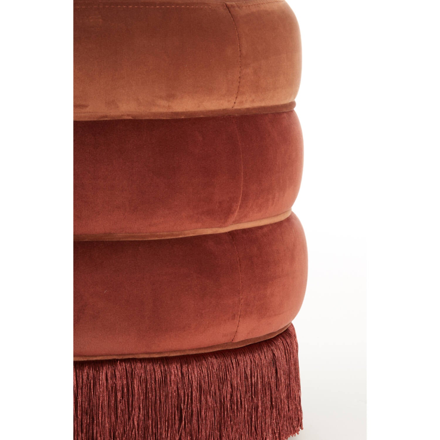 Tacitu Pouf Ø50X45 Cm- Burgundy Finish