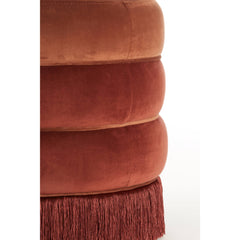 Tacitu Pouf Ø50X45 Cm- Burgundy Finish