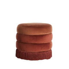 Tacitu Pouf Ø50X45 Cm- Burgundy Finish