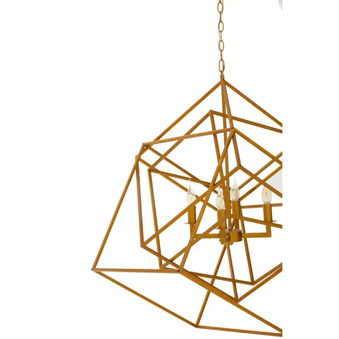 Kington 4/6 Bulb Pendant Light Brass Finish