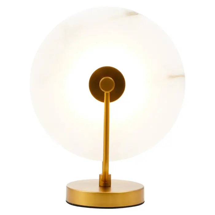 Retford White Marble And Gold Finish Table Lamp