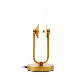 Retford White Marble And Gold Finish Table Lamp