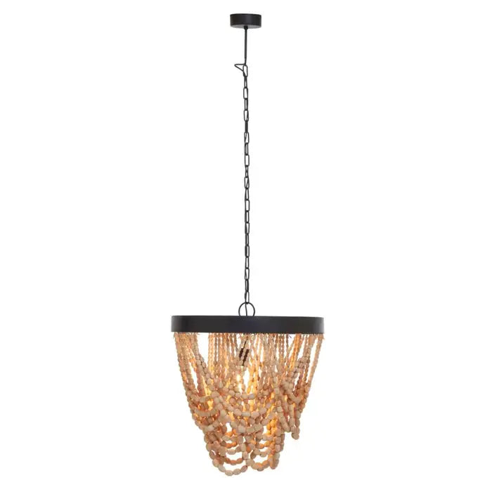 Lewes Wood Bead Chandelier