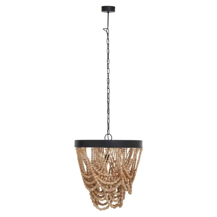 Lewes Wood Bead Chandelier