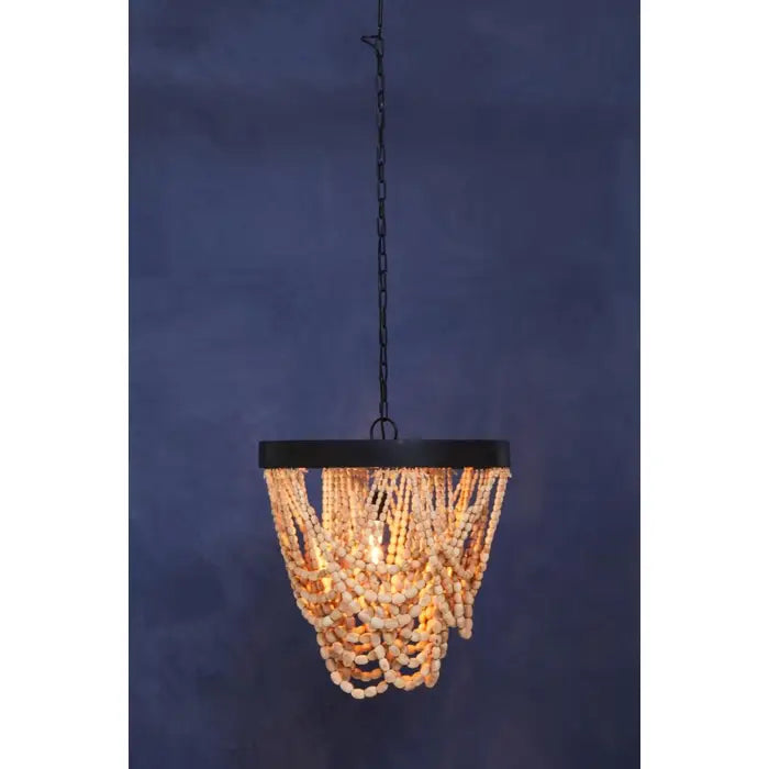 Lewes Wood Bead Chandelier