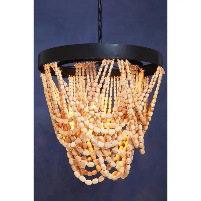Lewes Wood Bead Chandelier