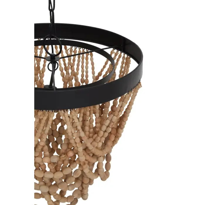 Lewes Wood Bead Chandelier