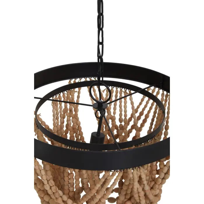 Lewes Wood Bead Chandelier