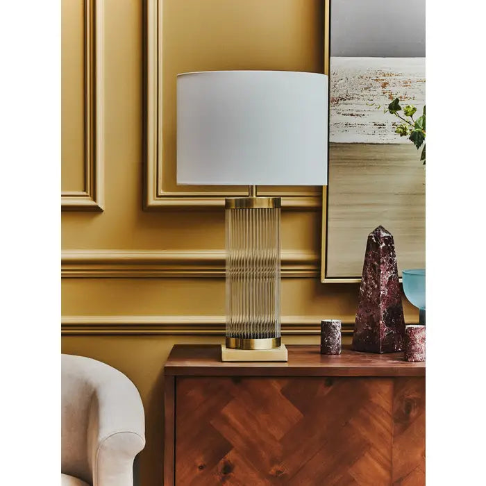 Lynmouth White And Gold Table Lamp