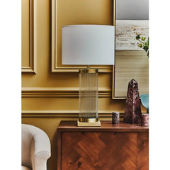 Lynmouth White And Gold Table Lamp