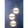 Orbital Three Ball Brass Pendant Light