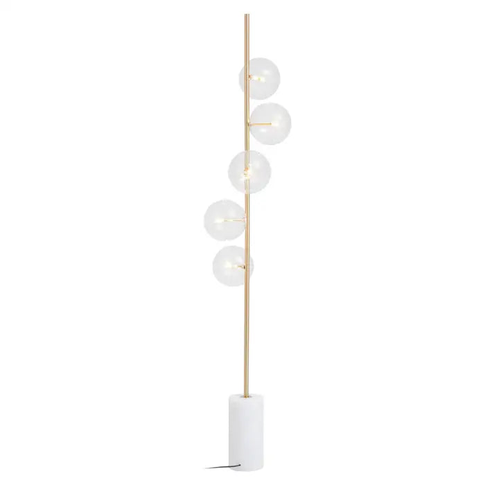 Modern Five-Bulb Marble Floor Lamp - Various Colours Available