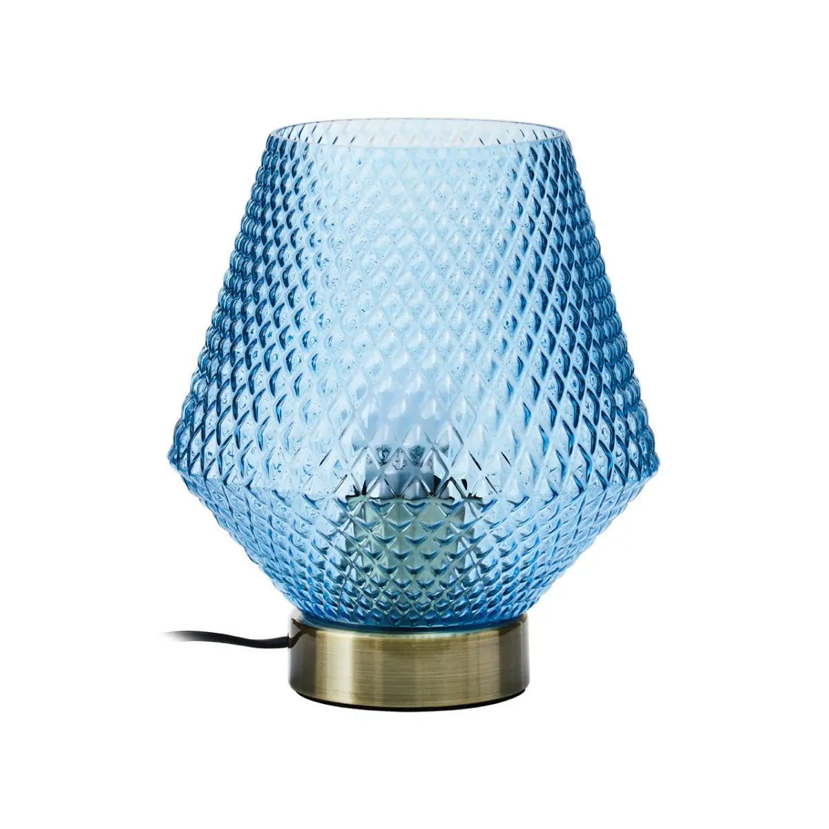 Porthleven Smoked Glass Table Lamp- Various Finishes