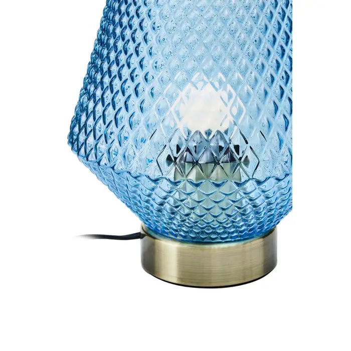 Porthleven Smoked Glass Table Lamp- Various Finishes