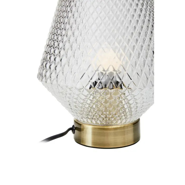 Porthleven Smoked Glass Table Lamp- Various Finishes