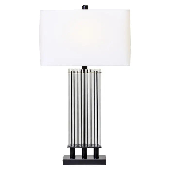 Taunton Table Lamp With Matte Black& Silver Base