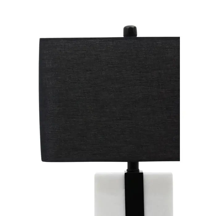 Ferndown Black and White Marble Table Lamp