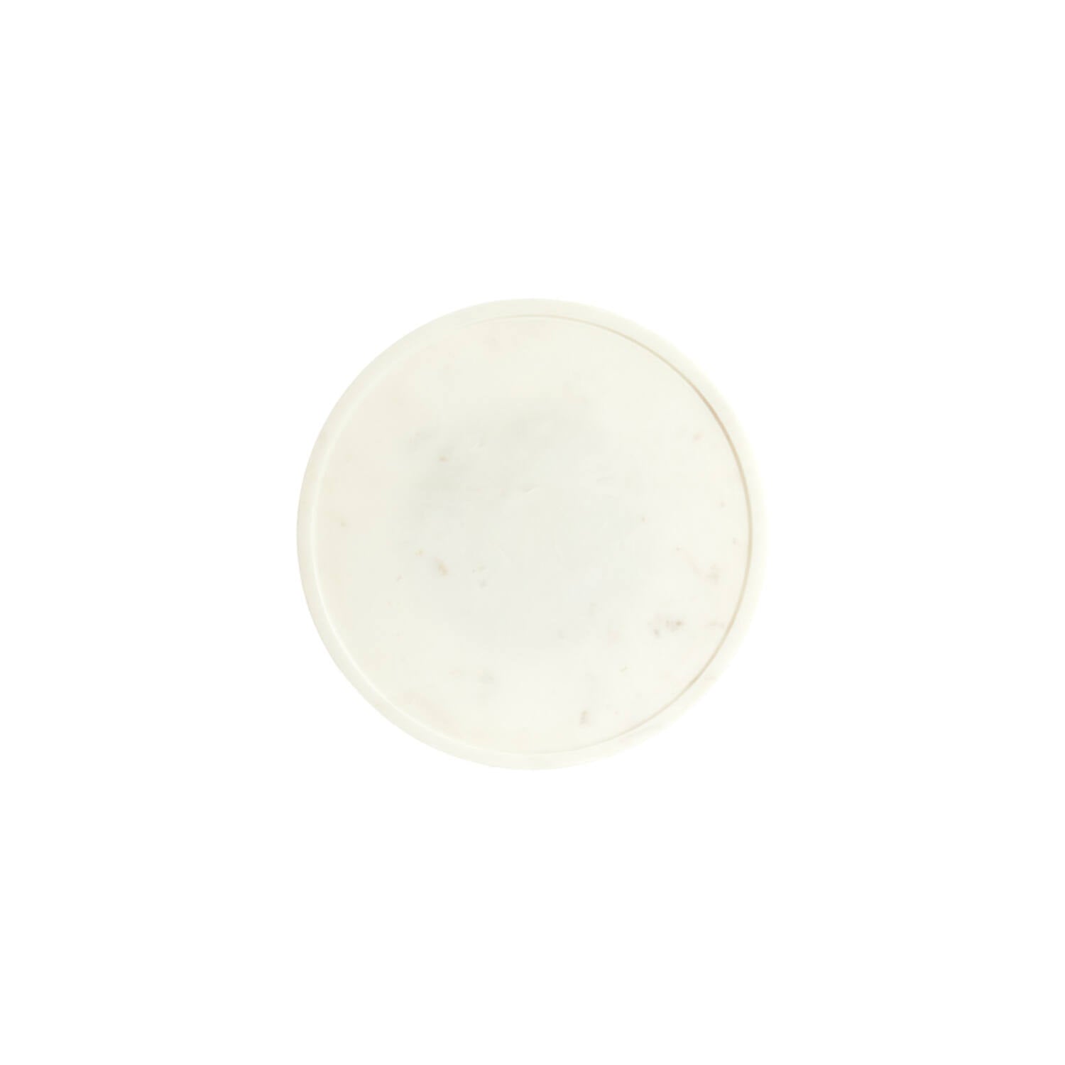 Civita Marble Side Table- White+Antique Bronze
