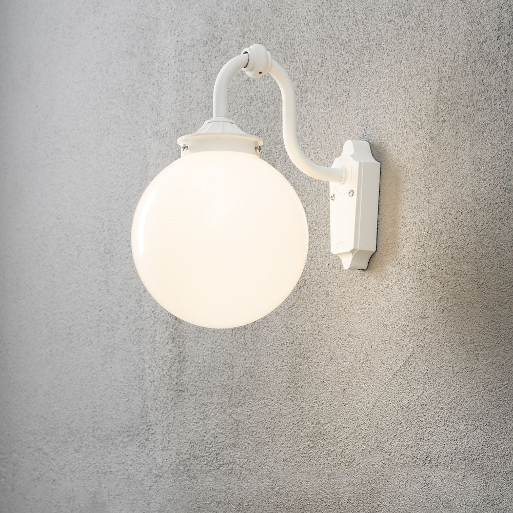 Arcturus Down Wall Light IP23 - Matt White