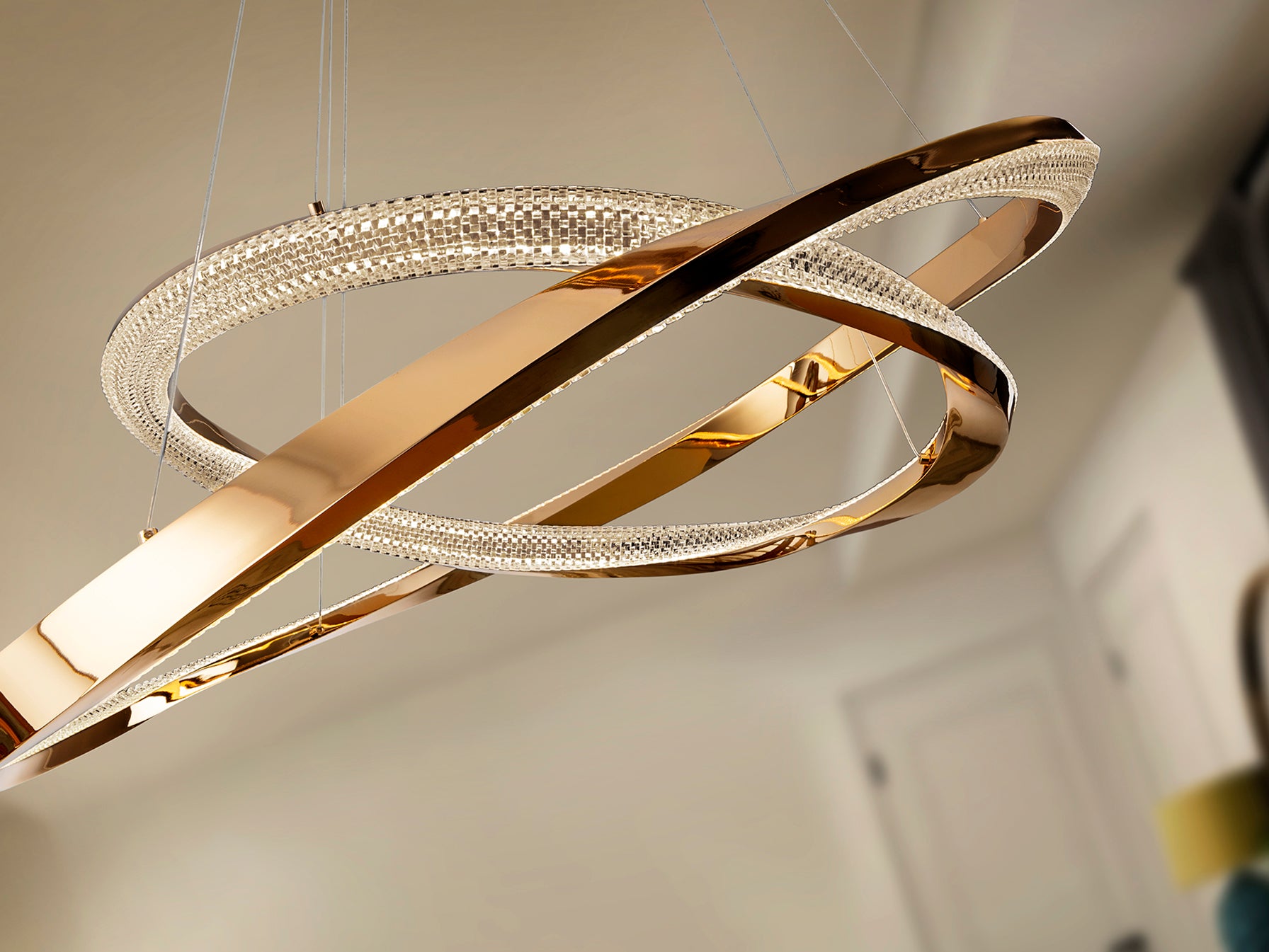 Orbitas Ceiling Light- Gold - 2 Rings
