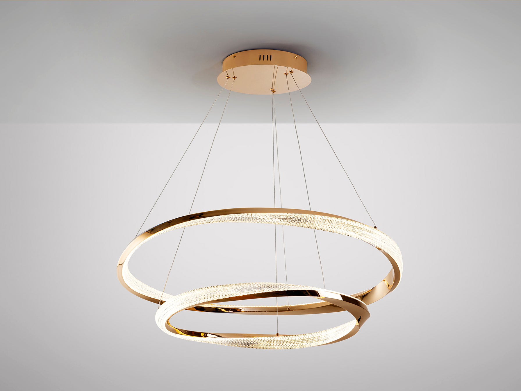 Orbitas Ceiling Light- Gold - 2 Rings