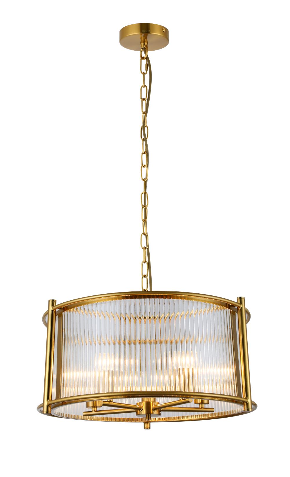 Cici 3/5Lt Hanging Ceiling Light - Chrome / Satin Brass