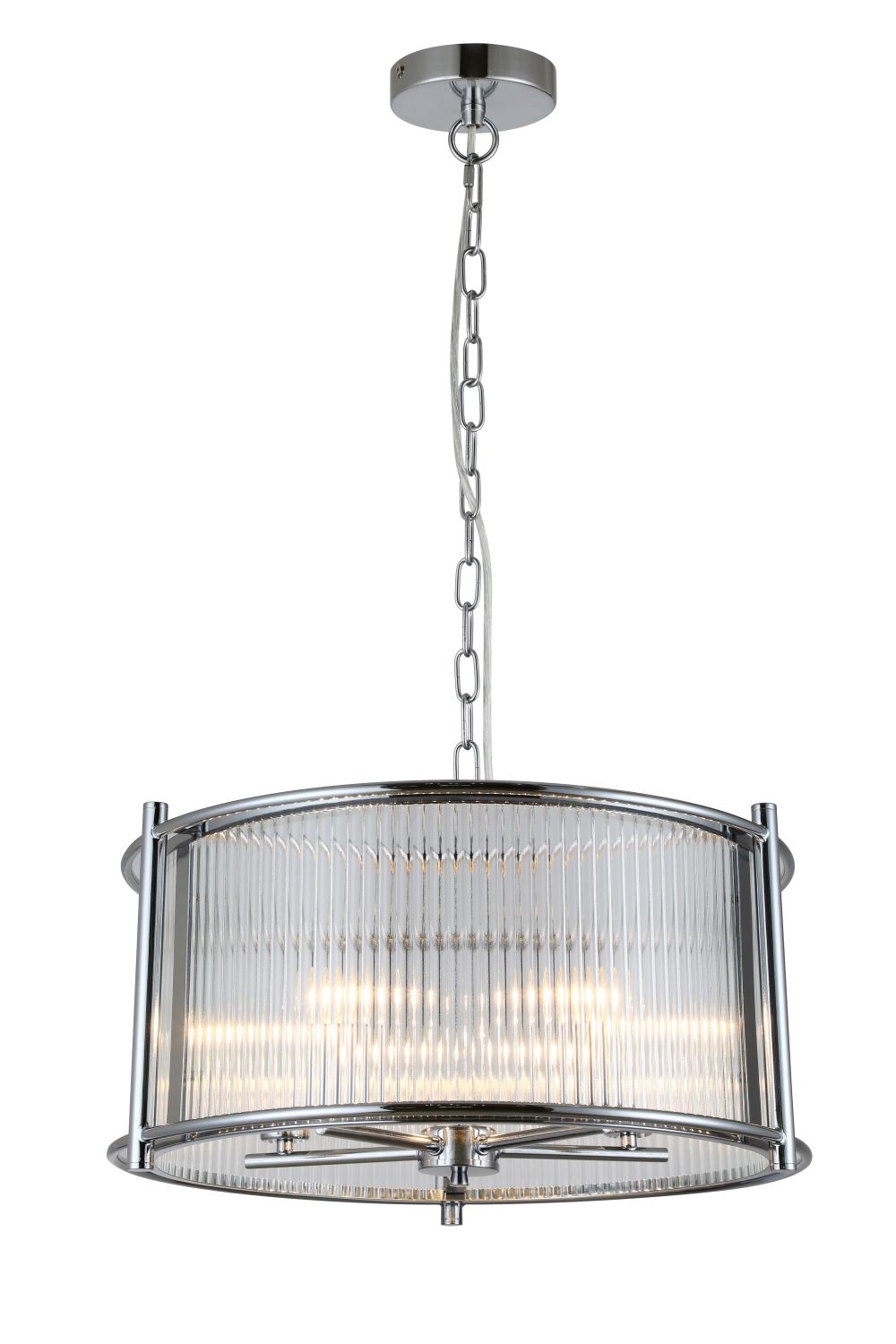 Cici 3/5Lt Hanging Ceiling Light - Chrome / Satin Brass