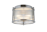 Cici 3Lt Flush Ceiling Light - Chrome / Satin Brass