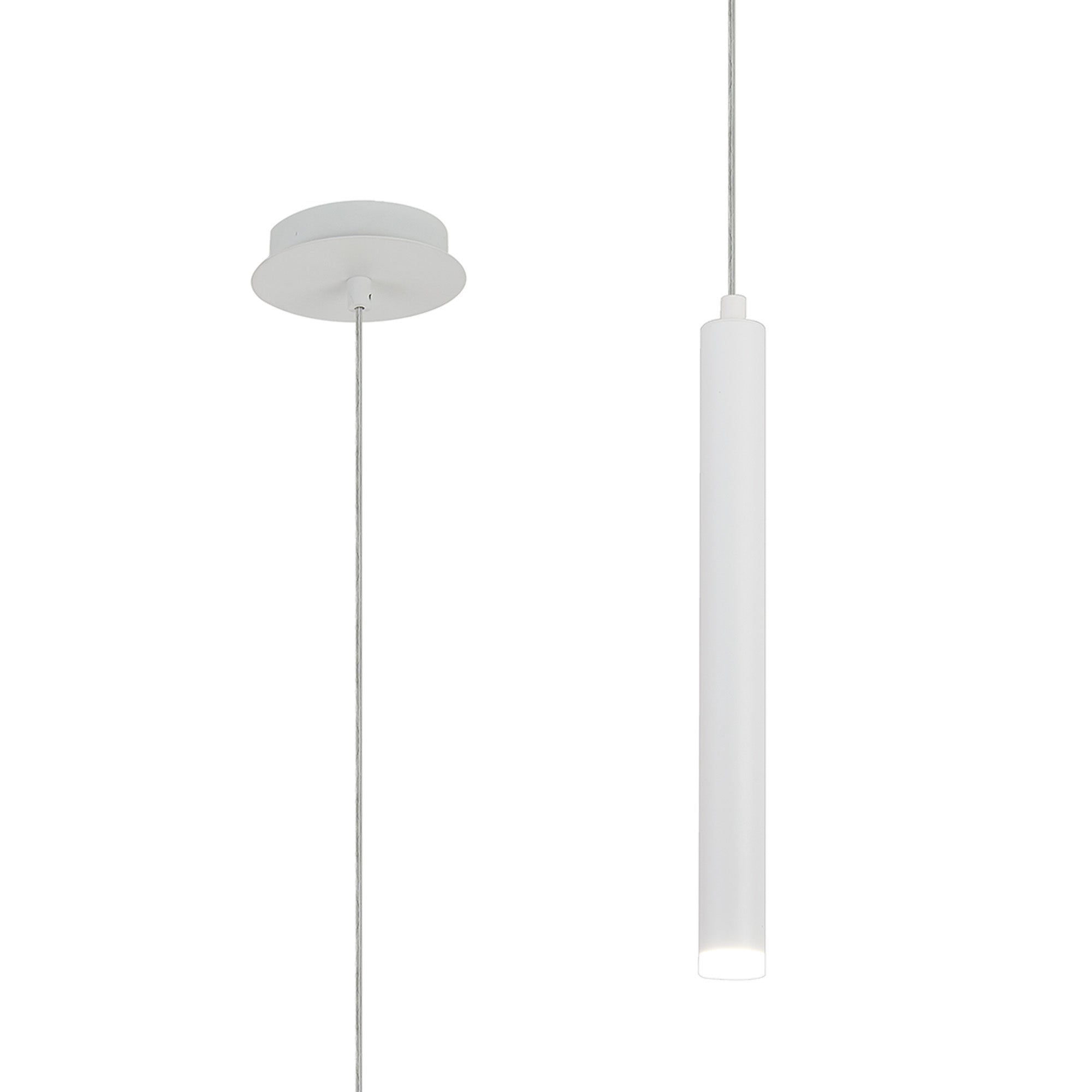 Segal IP44 Light Pendant With Tube - Various Sizes and Colours