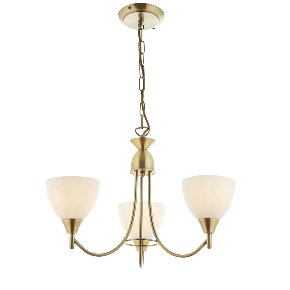 Tierney 3/5Lt Centre Ceiling Light - Antique Brass/Satin Chrome Finish