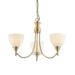 Tierney 3Lt Pendant, Antique Brass CLEARANCE