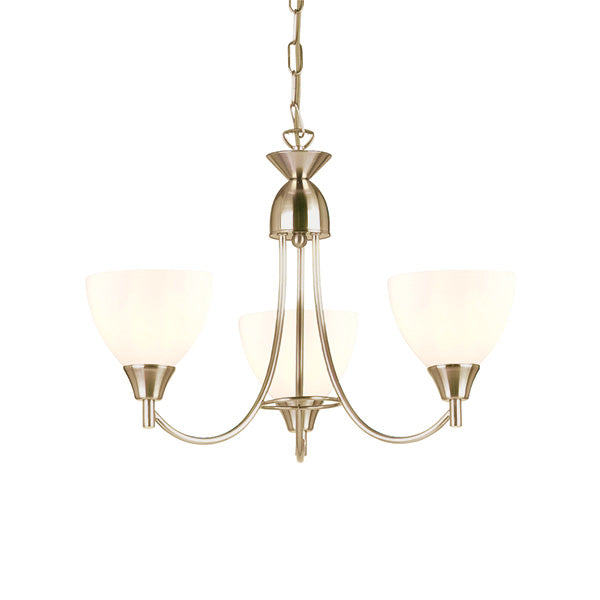 Tierney 3/5Lt Centre Ceiling Light - Antique Brass/Satin Chrome Finish
