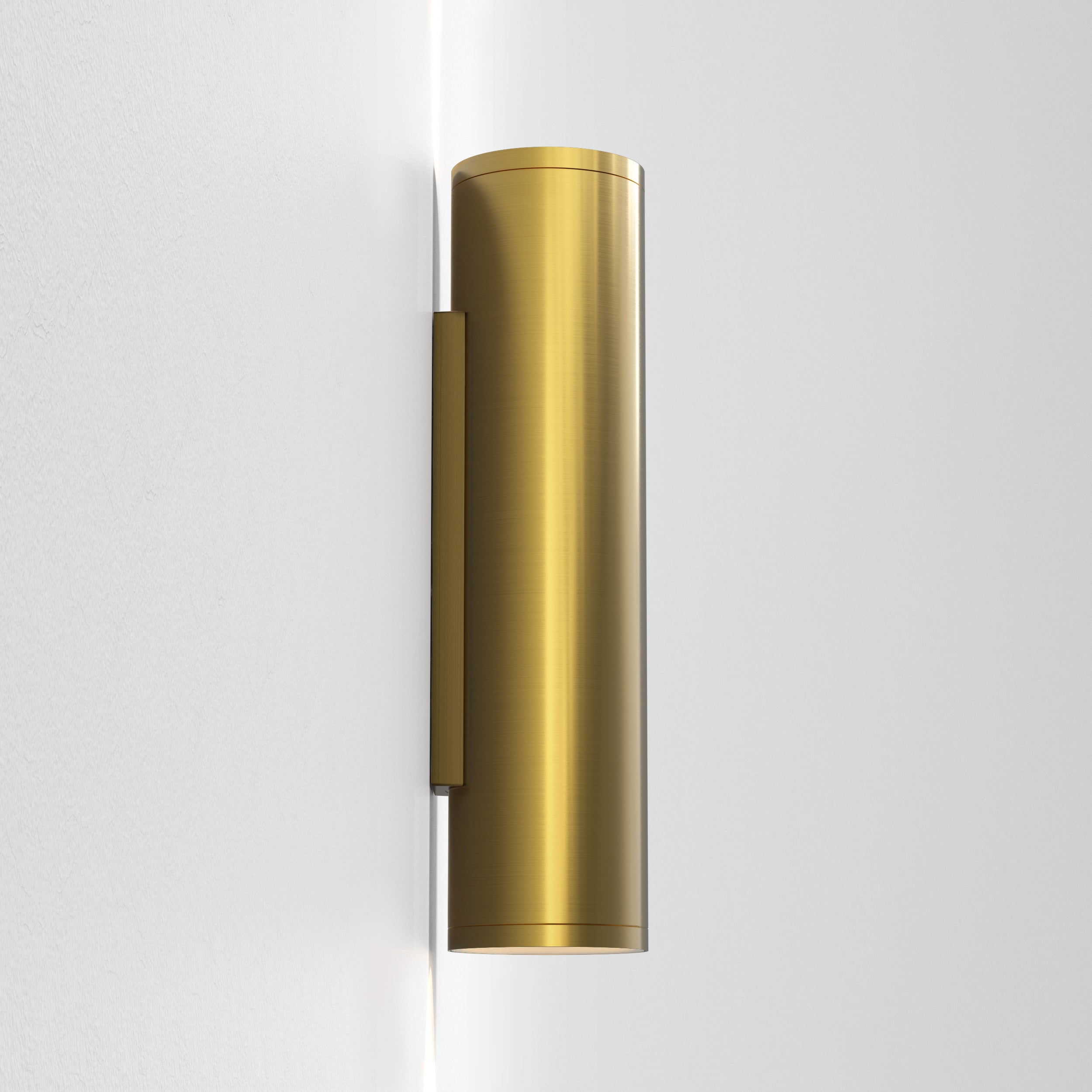 Ava 1/2Lt Coastal Coastal Wall Light in Brushed Stainless Steel/PVD Brushed Brass GU10 IP44