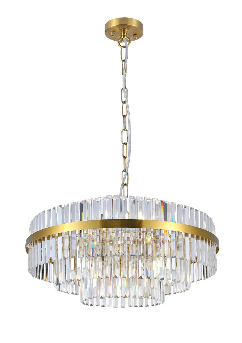 Gracie 6/10LT Crystal Chandelier - Gold Finish