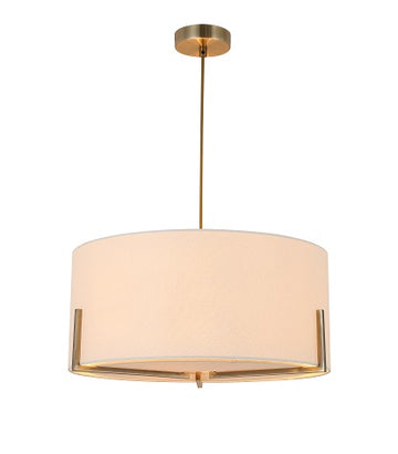 Cali 3Lt Hanging Shade Light- Gold/ Antique Brass