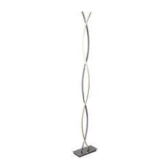 Platt LED Wave Floor Lamp - Chrome & Opal Integrated LED