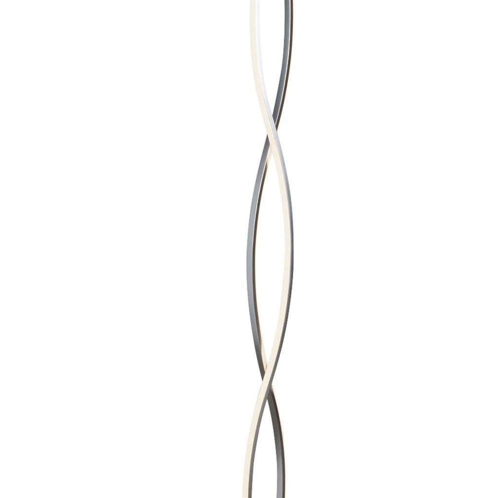 Platt LED Wave Floor Lamp - Chrome & Opal Integrated LED