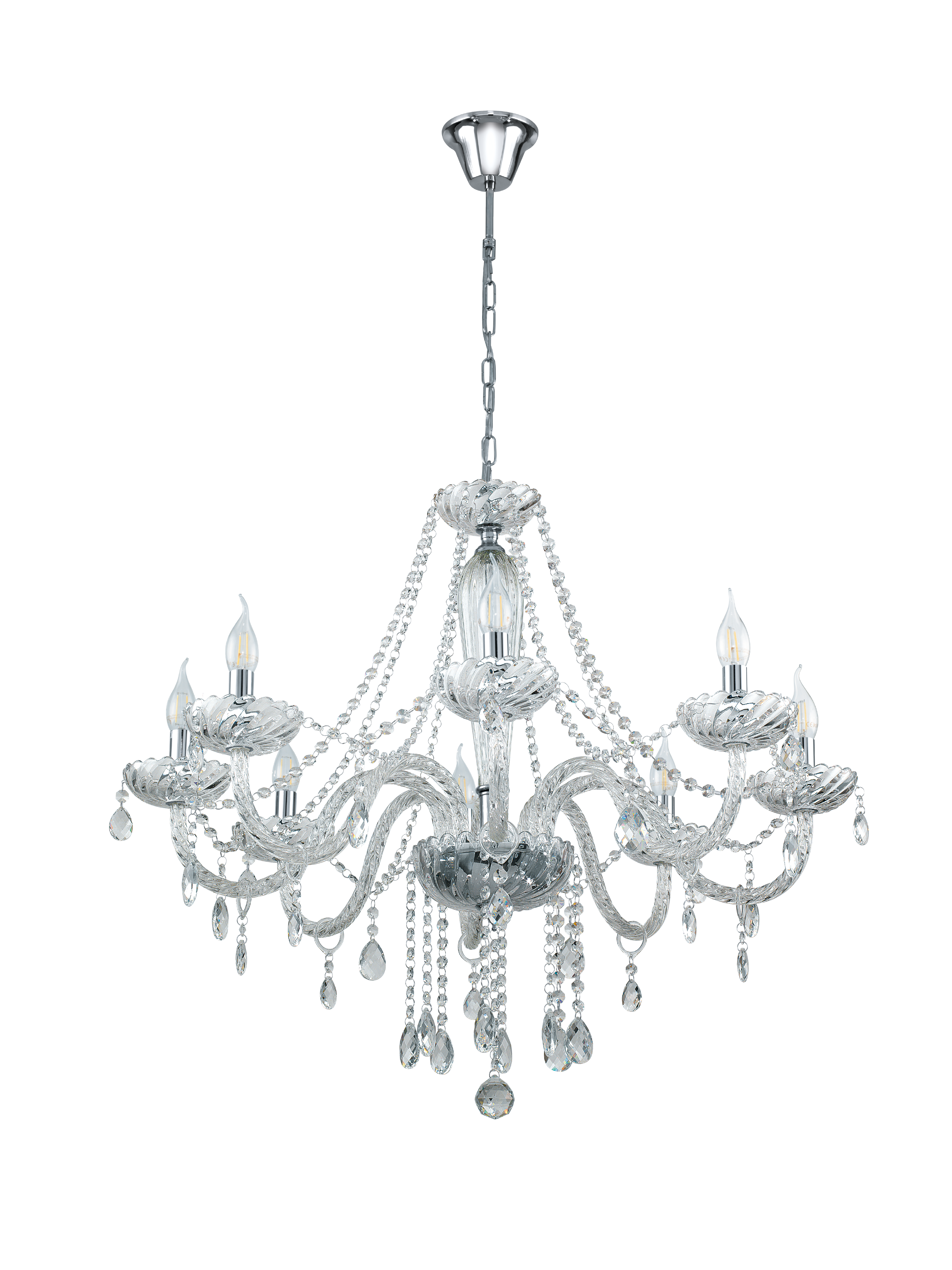 Basilano Pendant Light - Chrome/Glass - Promotional Offer