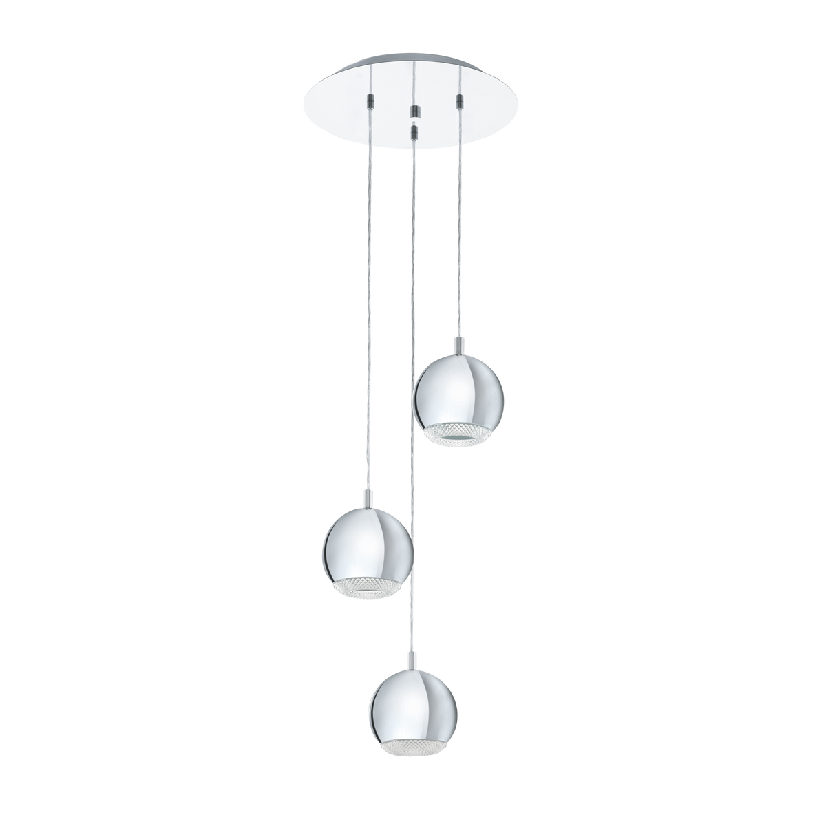 CONESSA pendant light steel chrome / plastic clear BLACK FRIDAY