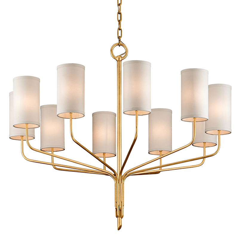 Juniper 6/8/10Lt Chandelier - Gold Leaf