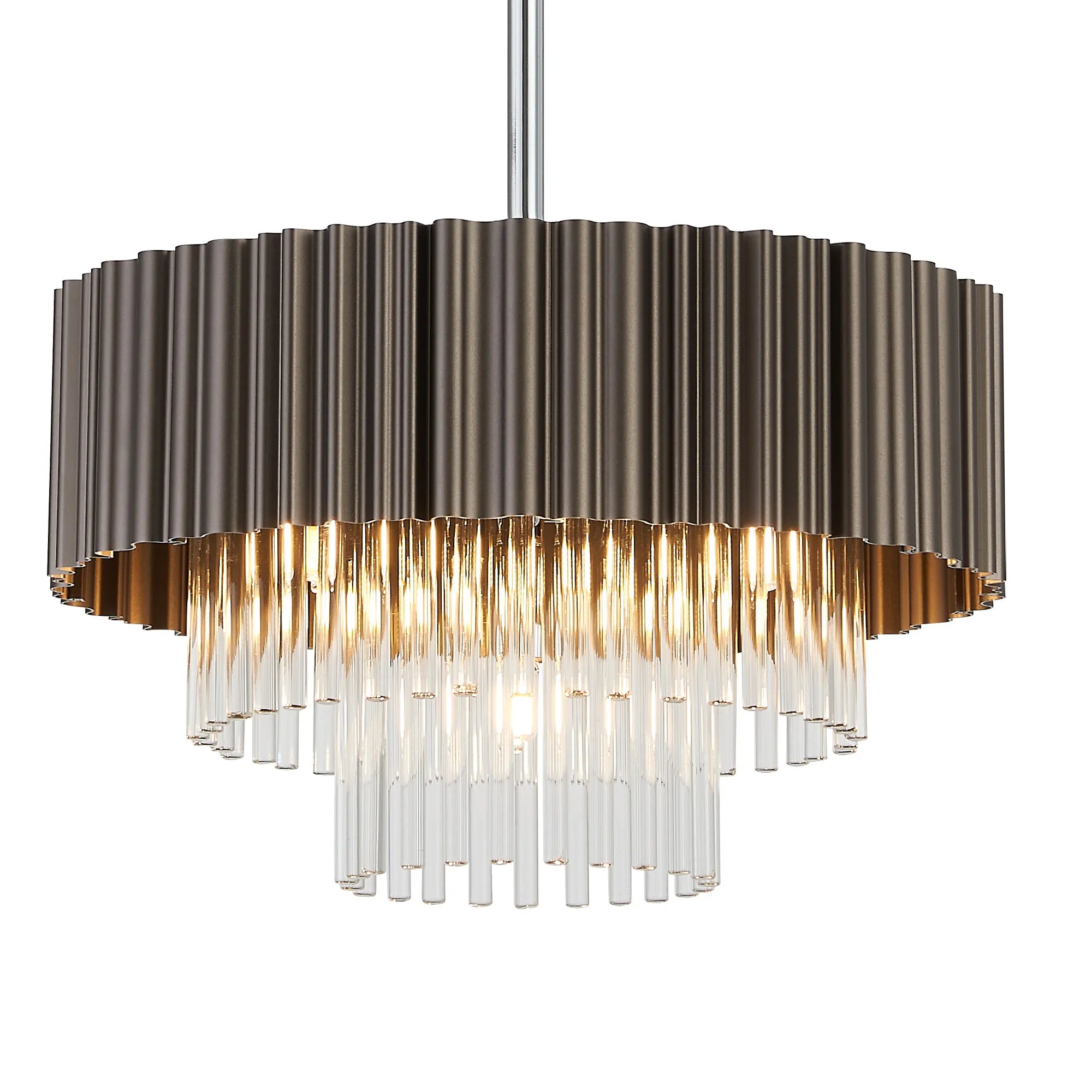 Kyabram Fixed Pendant, 4/9/11 Light G9- Oxidised Coffee/ Grey Finishes