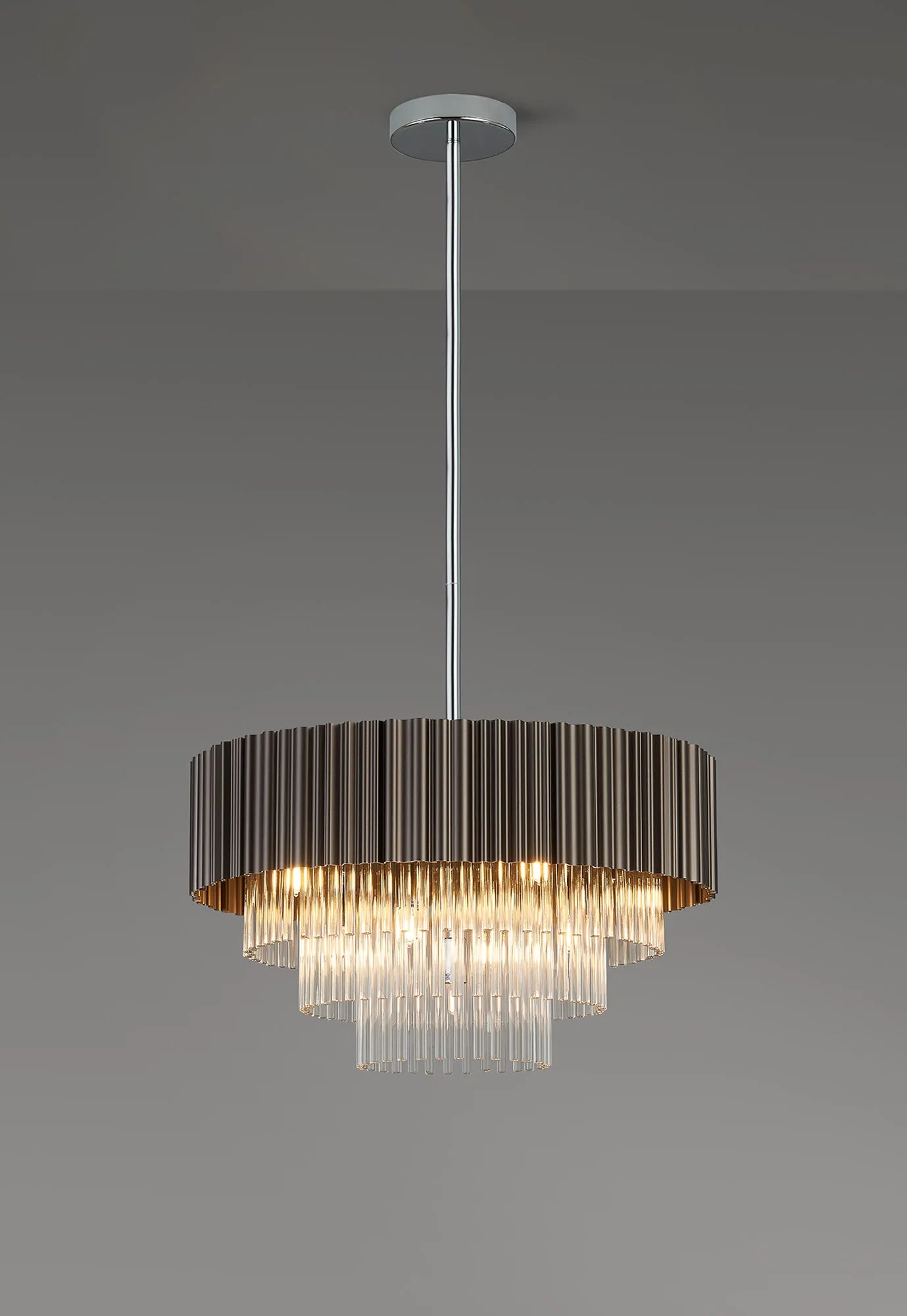 Kyabram Fixed Pendant, 4/9/11 Light G9- Oxidised Coffee/ Grey Finishes