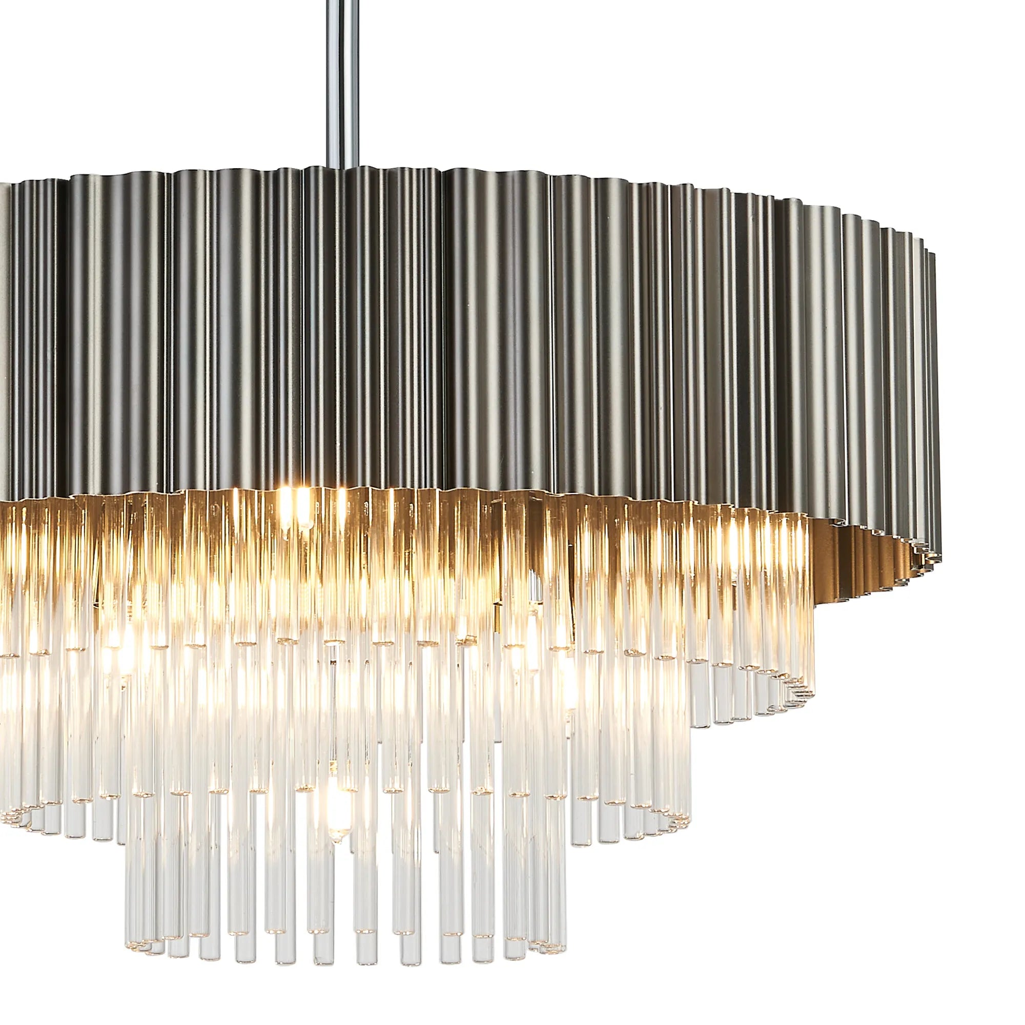 Kyabram Fixed Pendant, 4/9/11 Light G9- Oxidised Coffee/ Grey Finishes