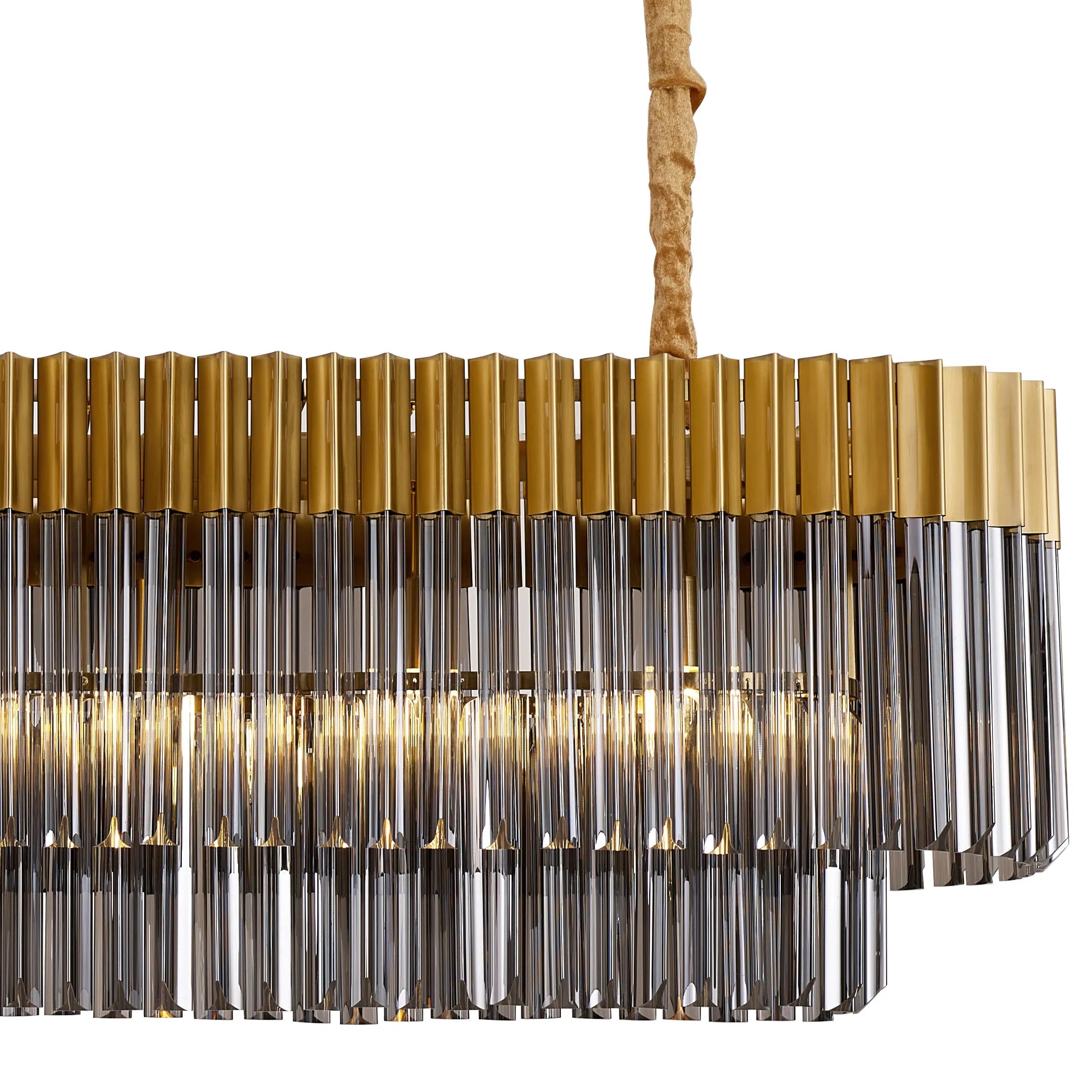 Georgia Linear Pendant, 9/10/ 13/16 Light E14- Matt Black/Brass/Polished Nickel