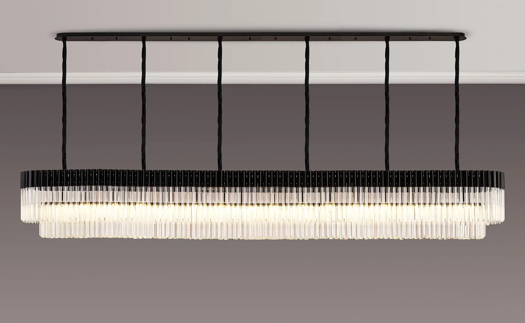 Georgia Linear Pendant, 9/10/ 13/16 Light E14- Matt Black/Brass/Polished Nickel