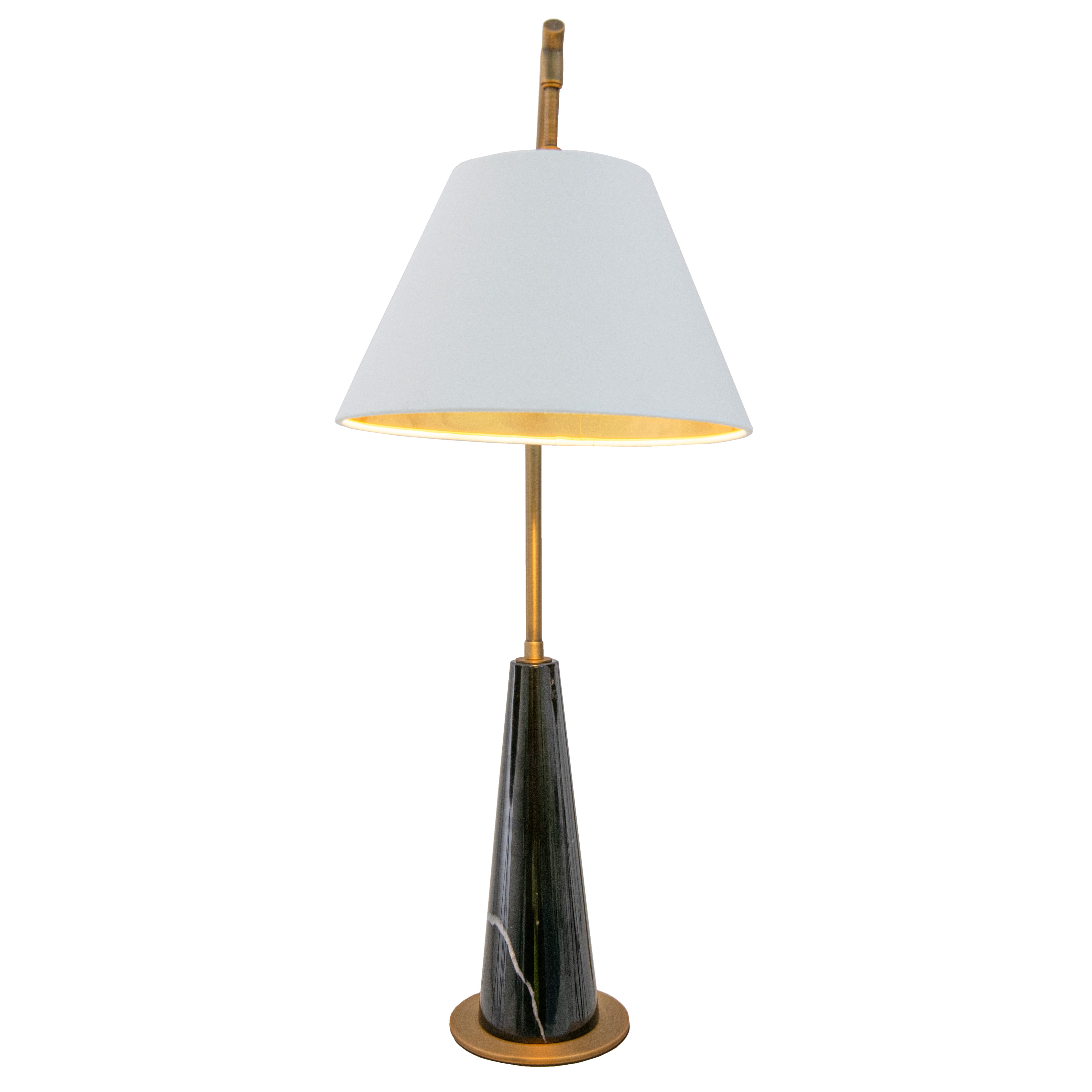 Urianio Table Lamp - Black & Brass
