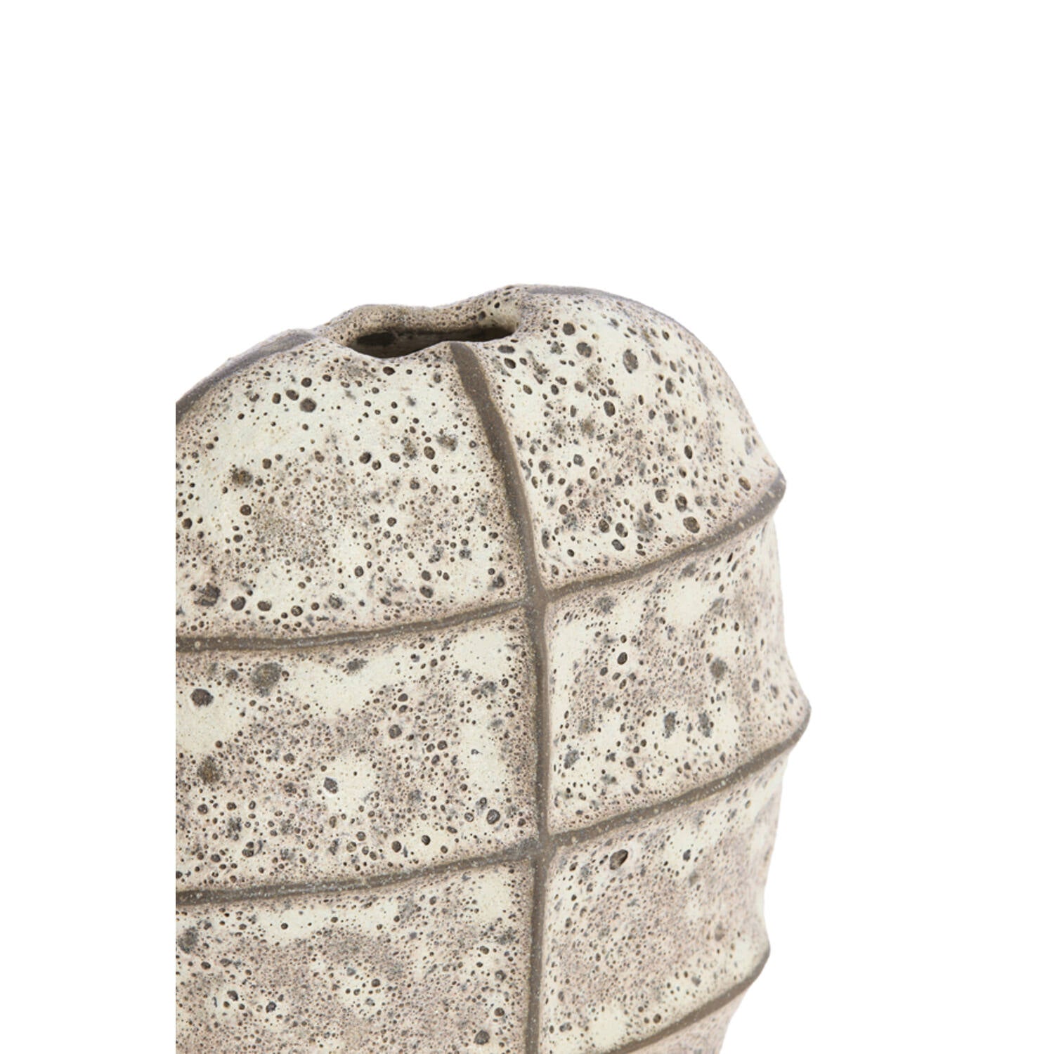 Mantu Vase Deco Ceramics - Matt Dark Brown & Cream