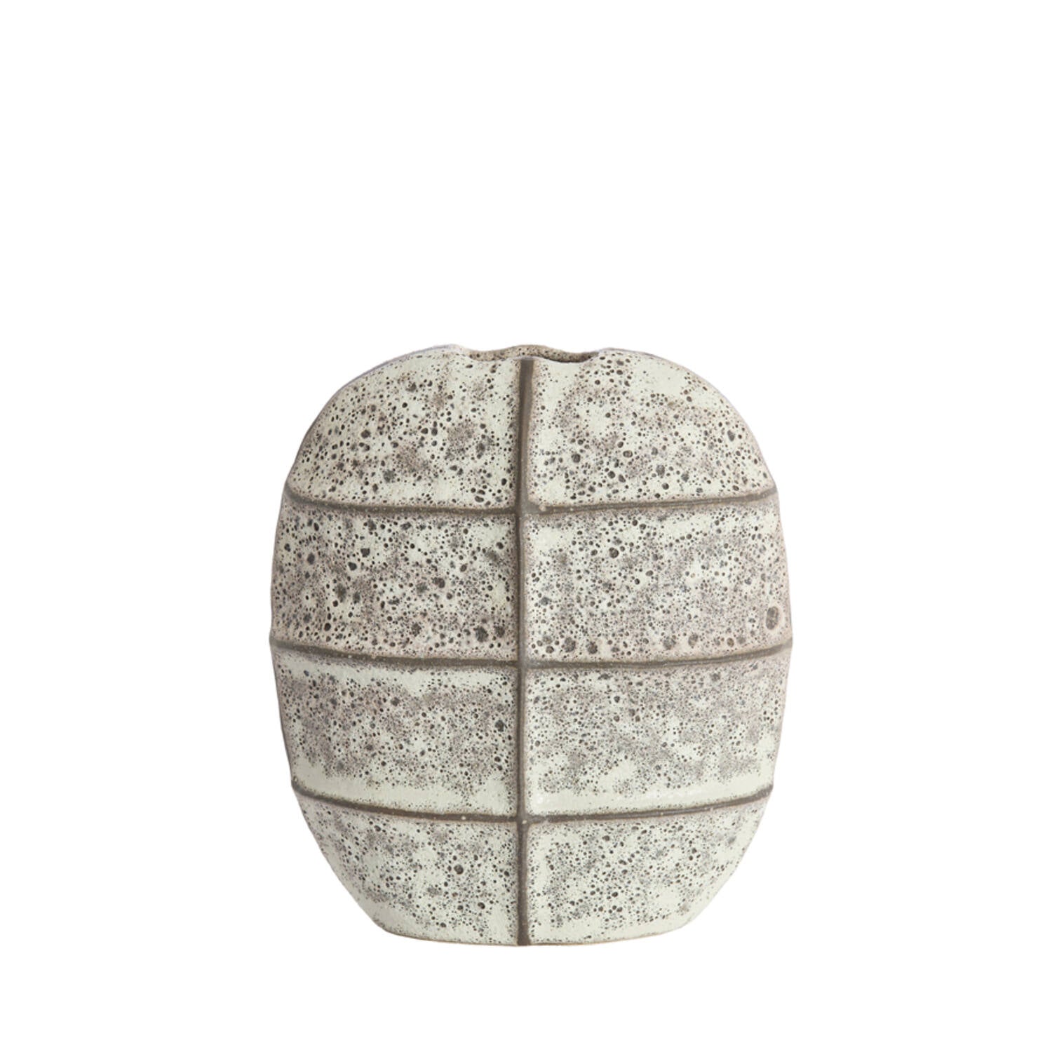 Mantu Vase Deco Ceramics - Matt Dark Brown & Cream