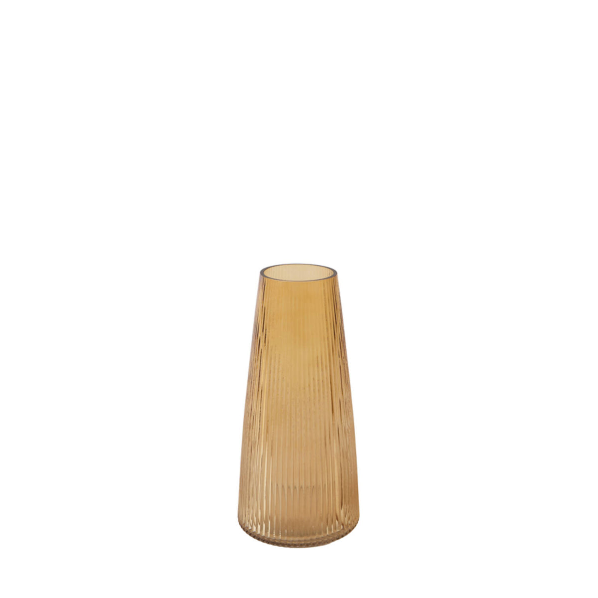 Farenzo Glass Vase-  Amber Finish